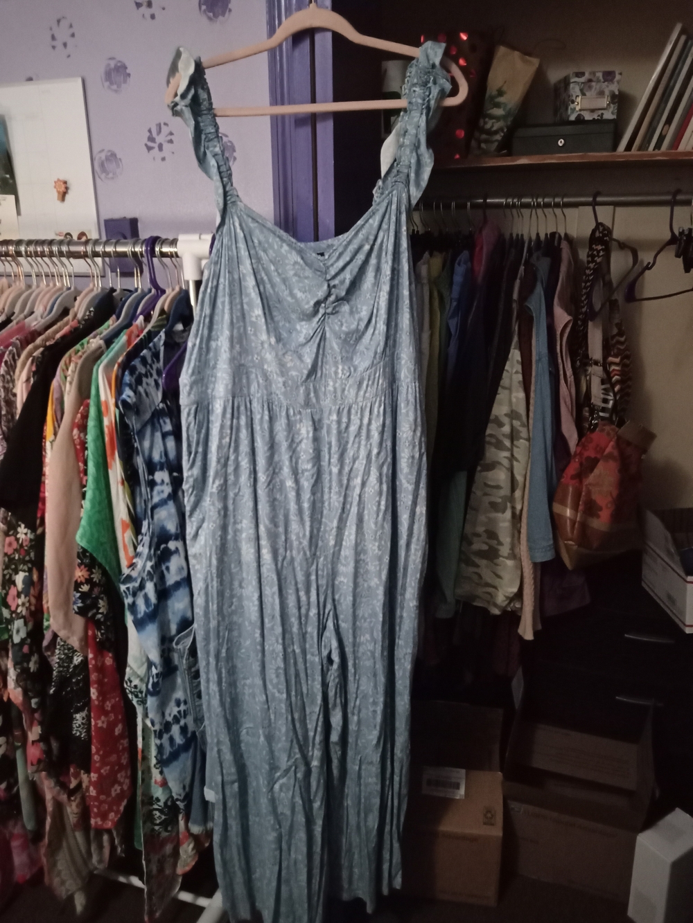 Torrid Light Blue Floral Jumpsuit